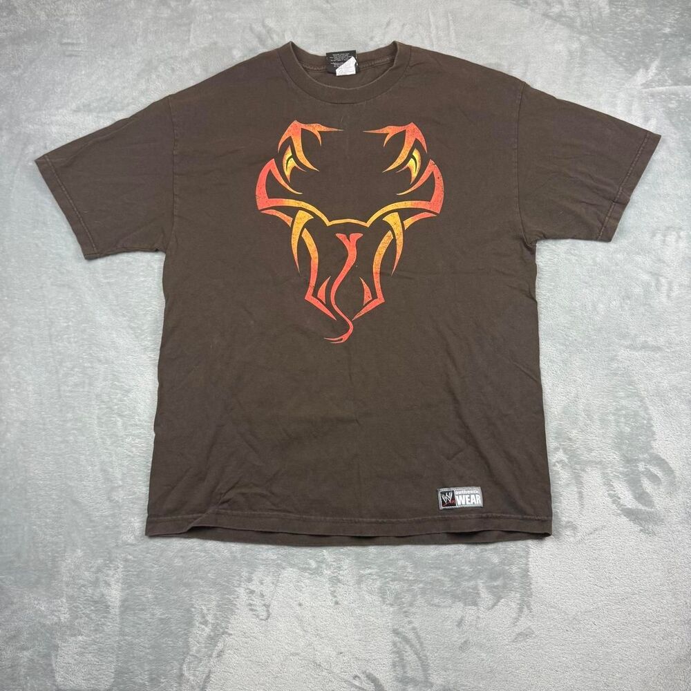 Wwe Men's Brown and Black T-shirt